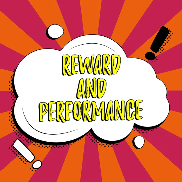 Writing Displaying Text Reward Performance Business Overview Given Recognition Service — ストック写真