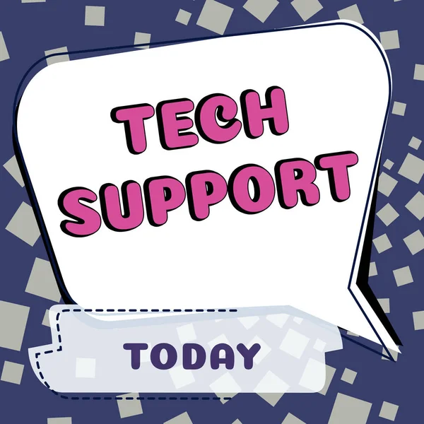 Conceptual Display Tech Support Word Assisting Individuals Who Having Technical — Stock Photo, Image