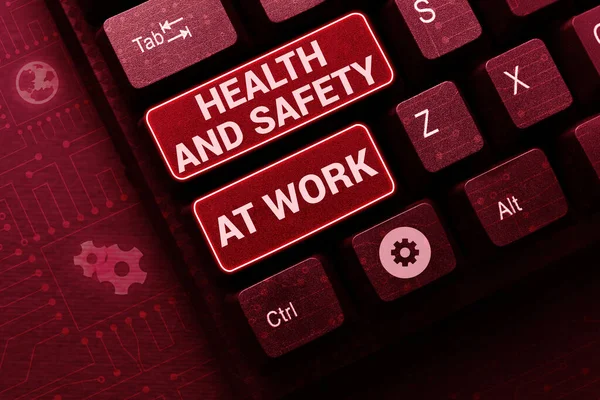 Señal Que Muestra Salud Seguridad Trabajo Enfoque Empresarial Procedimientos Seguros —  Fotos de Stock