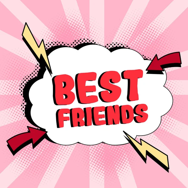 Conceptual Caption Best Friends Word Person You Value Other Persons — Fotografia de Stock
