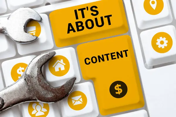 Conceptual Caption Its Content Business Concept Crucial Website Useful Informative —  Fotos de Stock