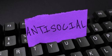 Kavramsal manşet Antisosyal, düşmanca ya da organize topluma zarar veren kelime sapma