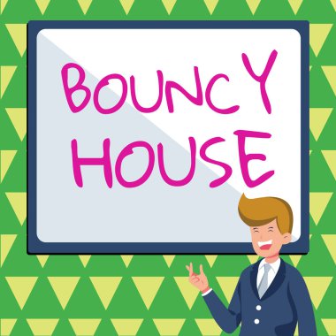 İnternet Yapay Zeka üzerinden çalışan ilham veren Zıplama Evi, İnternet Konsepti Otomatik programını gösteren metin