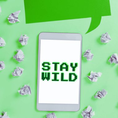 Handwriting text Stay Wild, Word for keep being you and doing what youre doing Never want to change