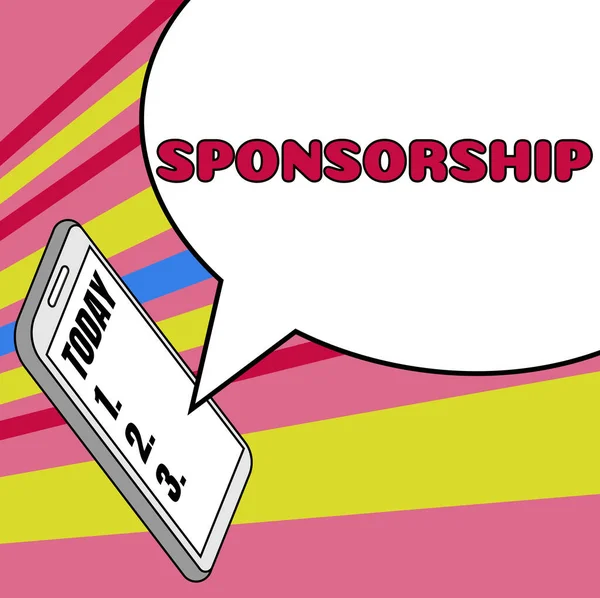 Conceptual Display Sponsorship Word Written Position Being Sponsor Give Financial — Foto Stock