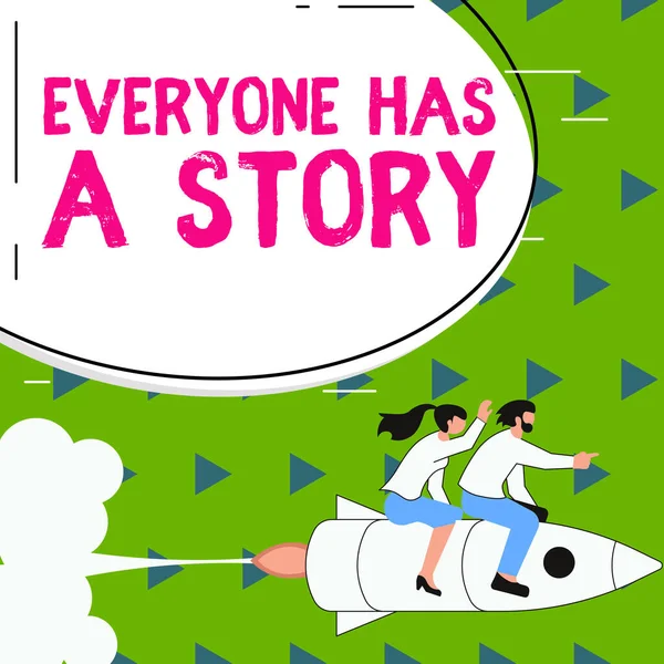 Text Showing Inspiration Everyone Has Story Internet Concept Background Storytelling — 스톡 사진
