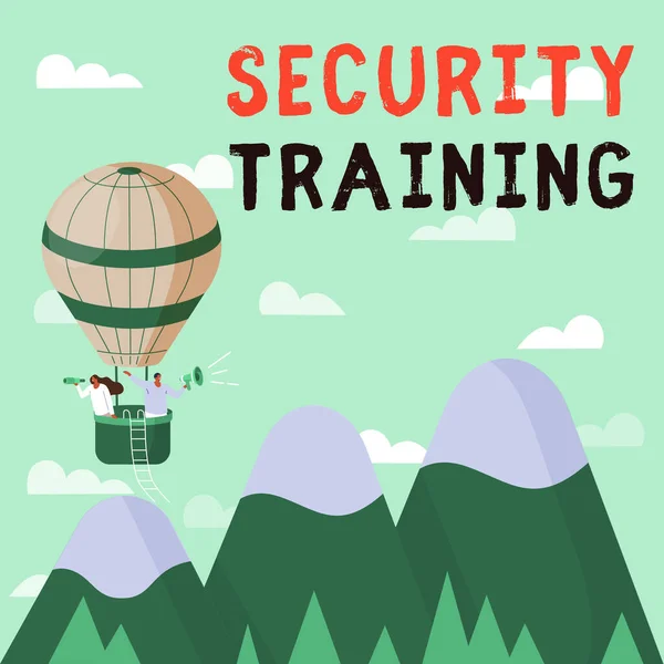 Text caption presenting Security Training, Business concept providing security awareness training for end users