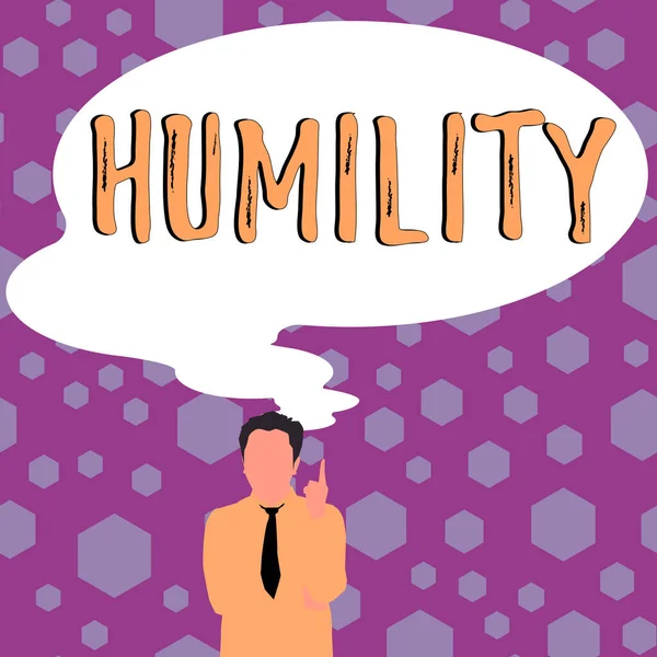Text Showing Inspiration Humility Business Overview Being Humble Virtue Feel — Stockfoto
