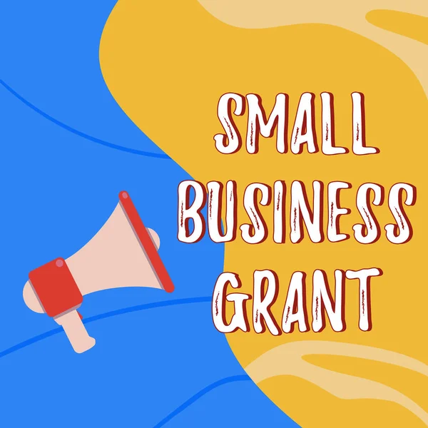 Pisanie Wyświetlania Tekstu Small Business Grant Word Napisane Indywidualnym Przedsiębiorstwie — Zdjęcie stockowe