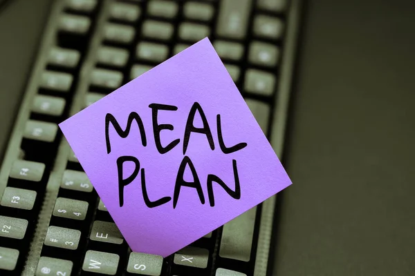 Conceptual Display Meal Plan Business Overview Arrangement Scheme What Going — Stok fotoğraf