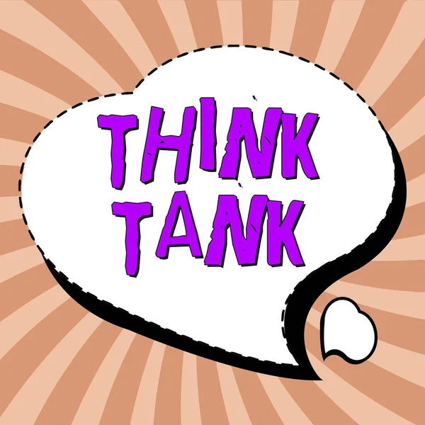 Think Tank Business Showcase Yenilikçi Değerli Çözümleri Düşünme Gösterisini Gösteren — Stok fotoğraf