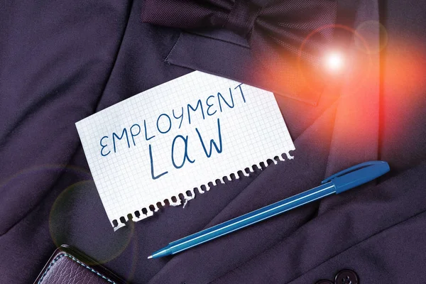 Inspiration showing sign Employment Law, Word for deals with legal rights and duties of employers and employees