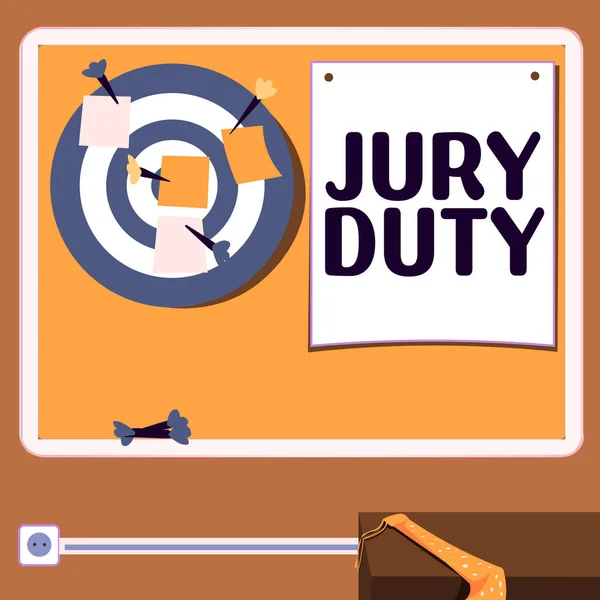 Conceptual Caption Jury Duty Business Idea Obligation Period Acting Member — 스톡 사진