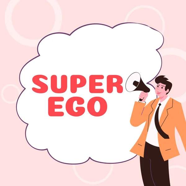 Lham Süper Ego Kavram Anlamına Gelir Ruhunu Güçlendiren Herhangi Birinin — Stok fotoğraf