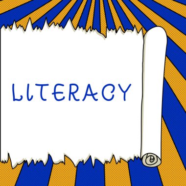 Metin Okuritesi gösterimi yazılıyor, Belirtilen alanda yeterlilik ve bilgi okuma ve yazma becerisi üzerine yazılan Sözcük