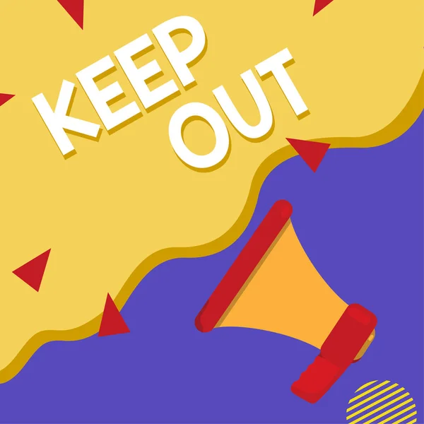 Znak Zobrazující Keep Out Internet Koncept Zastavit Někoho Nebo Něco — Stock fotografie