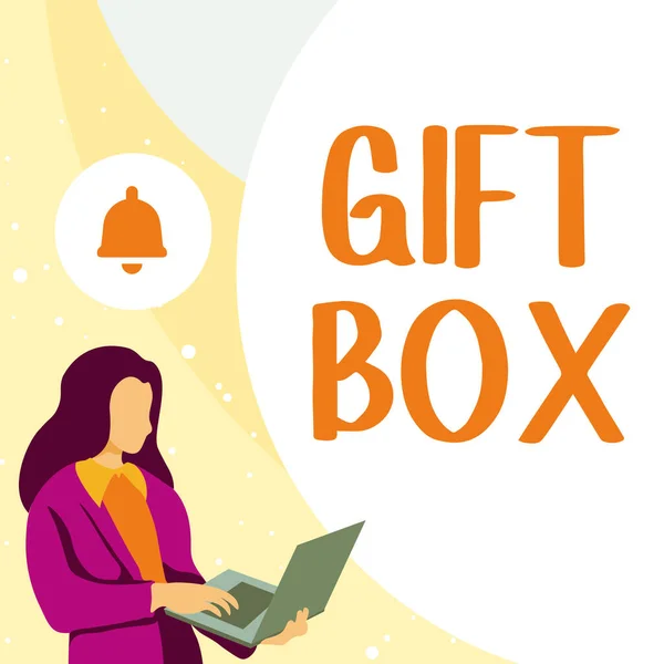 Koncepcyjny Wyświetlacz Gift Box Przegląd Biznesowy Mały Pojemnik Monety Wzorami — Zdjęcie stockowe