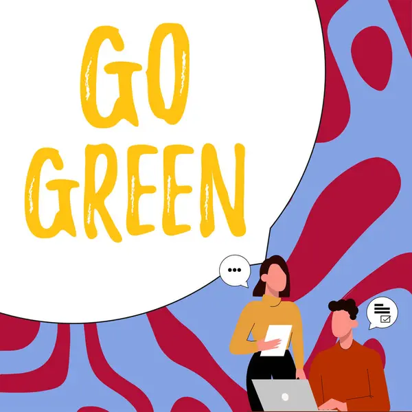 Text Rukopisu Green Konceptuální Foto Dělat Ekologičtější Rozhodnutí Jak Snížit — Stock fotografie