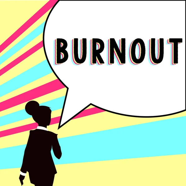 Inspiratie Toont Teken Burnout Business Idee Gevoel Van Fysieke Emotionele — Stockfoto