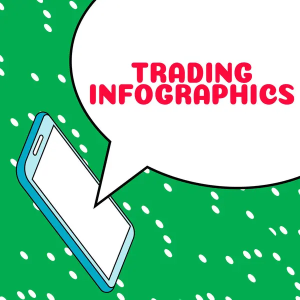 Εννοιολογική Λεζάντα Trading Infographics Ιντερνετ Έννοια Οπτική Αναπαράσταση Των Εμπορικών — Φωτογραφία Αρχείου