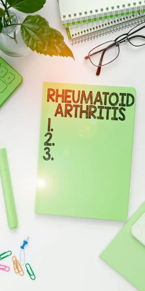 Text Som Visar Inspiration Reumatoid Artrit Affärsstrategi Autoimmun Sjukdom Som — Stockfoto