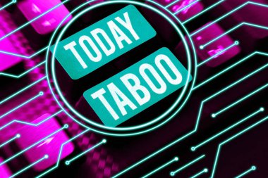 Taboo 'yu gösteren metin başlığı, iş genel bir sosyal veya dini gelenek, yasaklayan ya da yasaklayan kişi, yer ya da şey