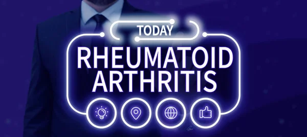 Konceptvisning Reumatoid Artrit Företagsöversikt Autoimmun Sjukdom Som Kan Orsaka Ledvärk — Stockfoto