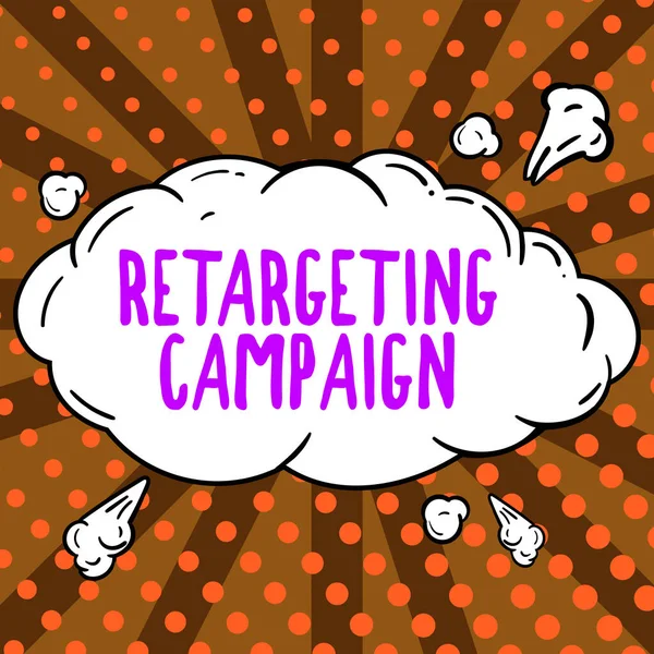Writing Displaying Text Retargeting Campaign Word Targetconsumers Based Previous Internet — Stockfoto