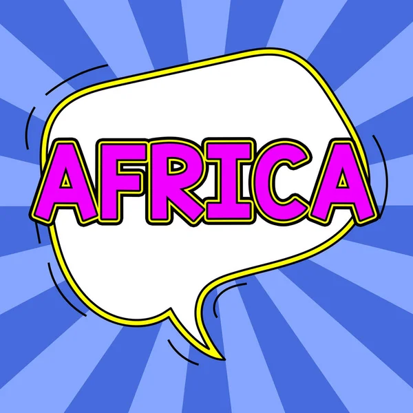 Testo Ispiratore Africa Internet Concept Mondi Secondo Continente Più Grande — Foto Stock