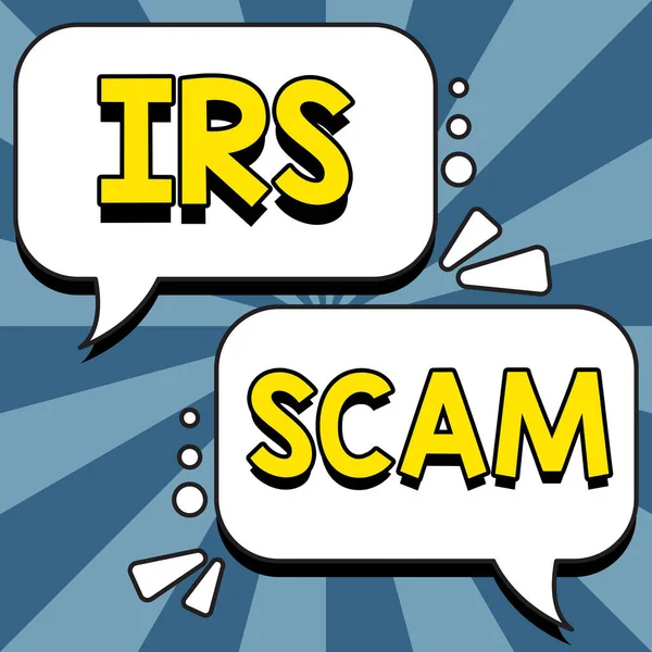 Text Showing Inspiration Irs Scam Business Showcase Targeted Taxpayers Pretending — Stock fotografie