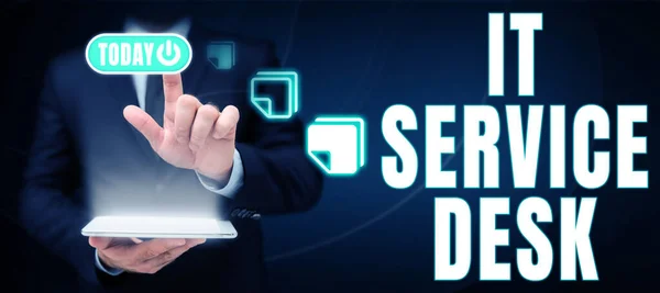 Text Zobrazující Inspiraci Service Desk Business Showcase Technologická Podpora Online — Stock fotografie