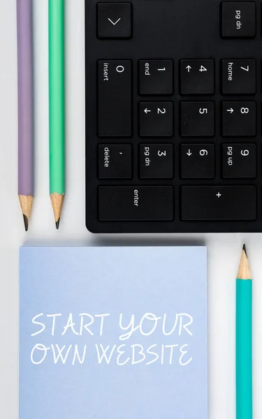 Text Sign Showing Start Your Own Website Business Showcase Serve — Foto de Stock