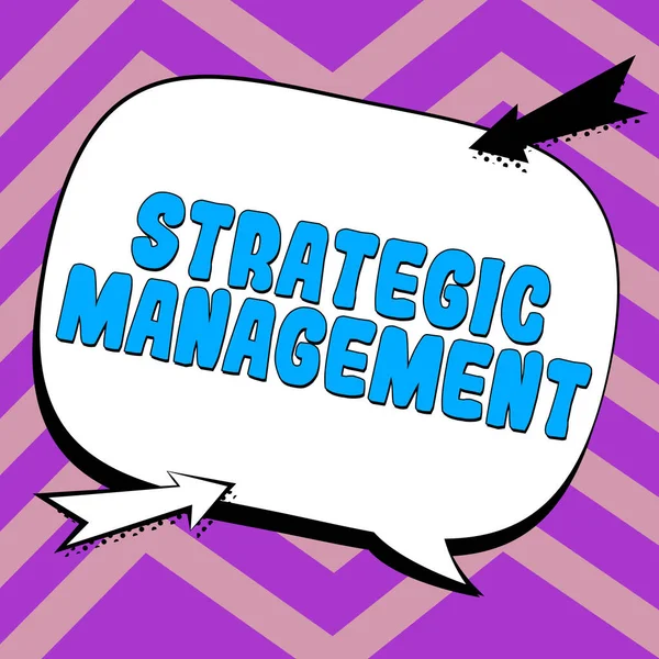 Kavramsal Başlık Stratejik Yönetim Büyük Hedeflerin Formüle Edilmesi Uygulanması Için — Stok fotoğraf