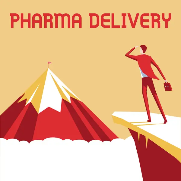 Texte Manuscrit Pharma Delivery Concept Signifiant Que Vous Devez Recevoir — Photo