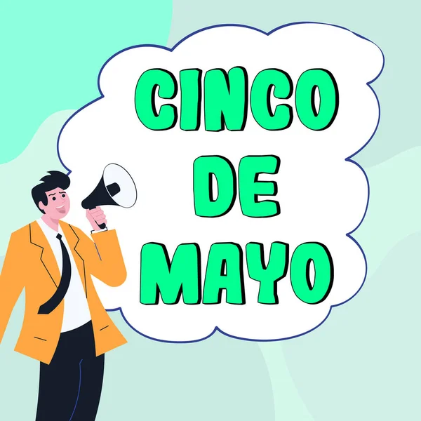 Exhibición Conceptual Cinco Mayo Concepto Que Significa Celebración Mexicano Americana — Foto de Stock