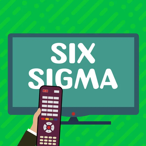 Escribir Mostrando Texto Six Sigma Técnicas Gestión Visión General Negocios — Foto de Stock