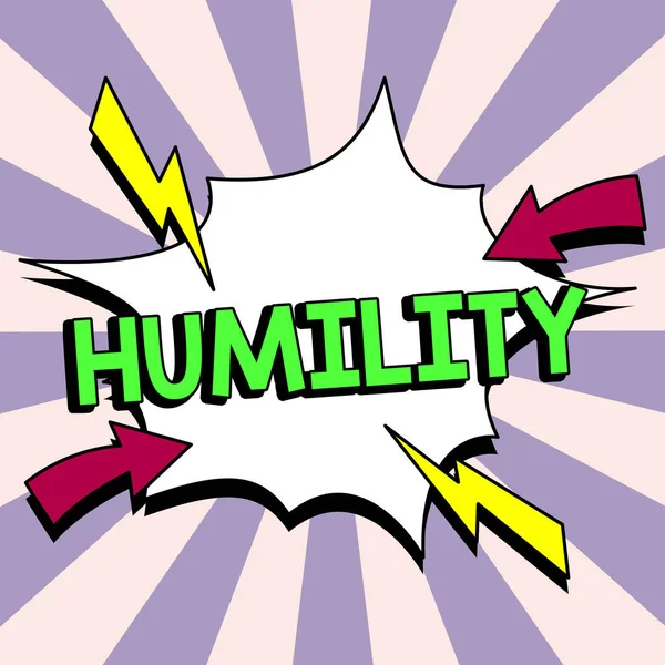 Conceptual Display Humility Business Idea Being Humble Virtue Feel Overly — Stockfoto