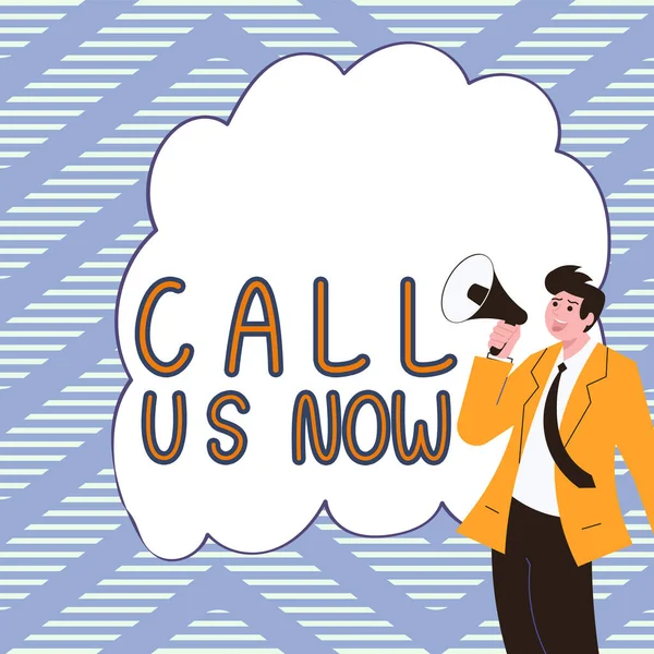 Підпишіться Щоб Зателефонувати Нам Зараз Бізнес Ідея Спілкуйтеся Телефону Щоб — стокове фото