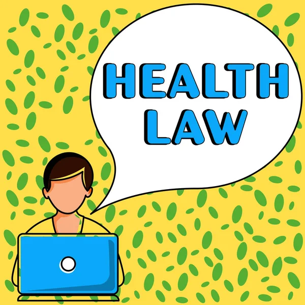 Conceptual display Health Law, Conceptual photo law to provide legal guidelines for the provision of healthcare
