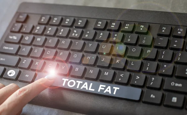 Inspiration Showing Sign Total Fat Business Approach Combined Value Different — Stok fotoğraf