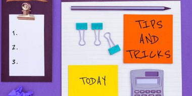 Kavramsal başlık İpuçları ve Numaralar, iş yaklaşımı belli eylemleri kolaylaştıran yararlı tavsiyeler