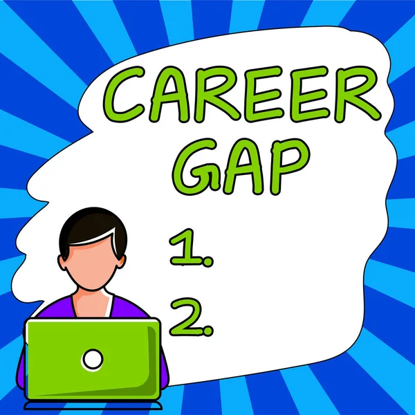 Conceptual Display Career Gap Concept Meaning Scene You Stop Working — Stock Photo, Image