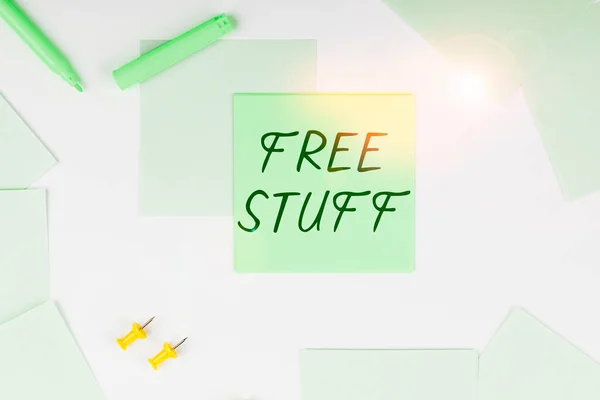 Sign Displaying Free Stuff Word Any Thing You Can Have — Stock Photo, Image