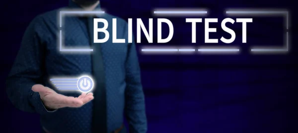 Skylt Som Visar Blind Test Koncept Som Betyder Socialt Engagemang — Stockfoto