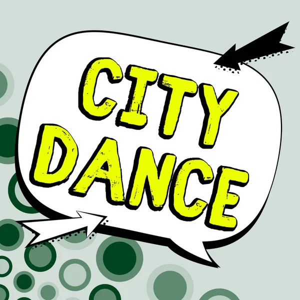 Handwriting Text City Dance Concept Meaning Activity Dancing Pleasure Order — Photo