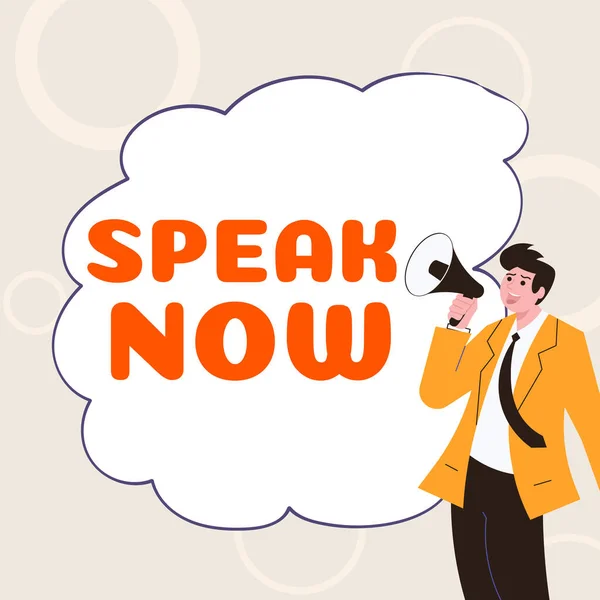 Text Showing Inspiration Speak Now Business Approach Communicate Your Feelings — 스톡 사진