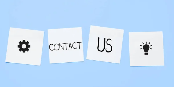 Handwriting Text Contact Concept Meaning Group Person Rendering Costumer Service — Stock Photo, Image