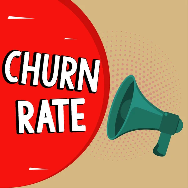 Handwriting Text Churn Rate Concept Meaning Percentage Customers Stop Subscribing — Φωτογραφία Αρχείου