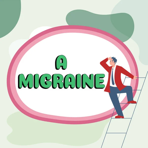 Handwriting Text Migraine Concept Meaning Recurrent Throbbing Headache Affects One — ストック写真
