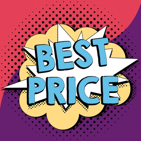 Text Showing Inspiration Best Price Word Buyer Seller Can Obtain — Fotografia de Stock